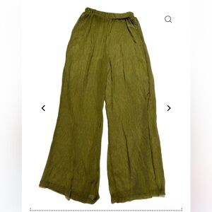 NWT Nasty Gal-‎ Green "Plisse" Sheer Pant.